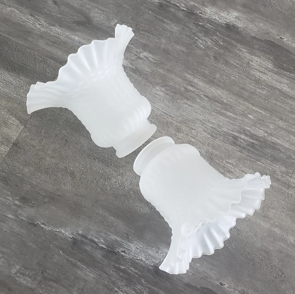 Vintage Frosted Lamp Shade 2 Bundle